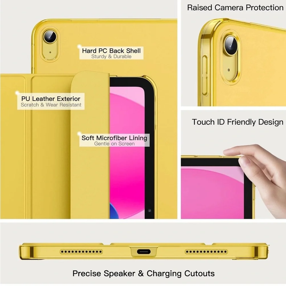 Apple Yellow Tri-Fold iPad Smart Case